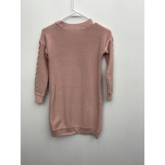 Gap Kids Girls Rose cable knit sweater Dress long sleeve casual Size M Pullover - Picture 2 of 9